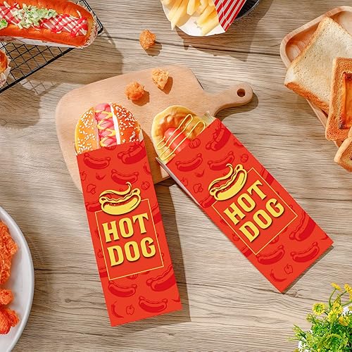 Miniatura 4 de Eaasty 300 envoltorios para perros calientes de papel de aluminio rojo para mantener la comida y suministros de fiesta de aluminio no desordenados