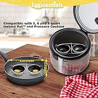Vista 2 de Eggssentials Inserto para cazador furtivo de huevos de acero inoxidable para cocinar huevos escalfados, taza para escalfar huevos sin PFOA