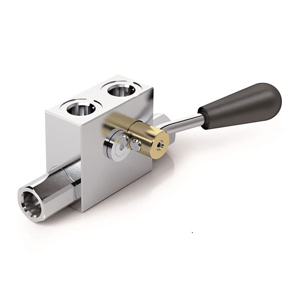 Válvula de retención hidráulica de un solo piloto 3/8" con apagado manual, VBPSE 3/8" L C/RUB