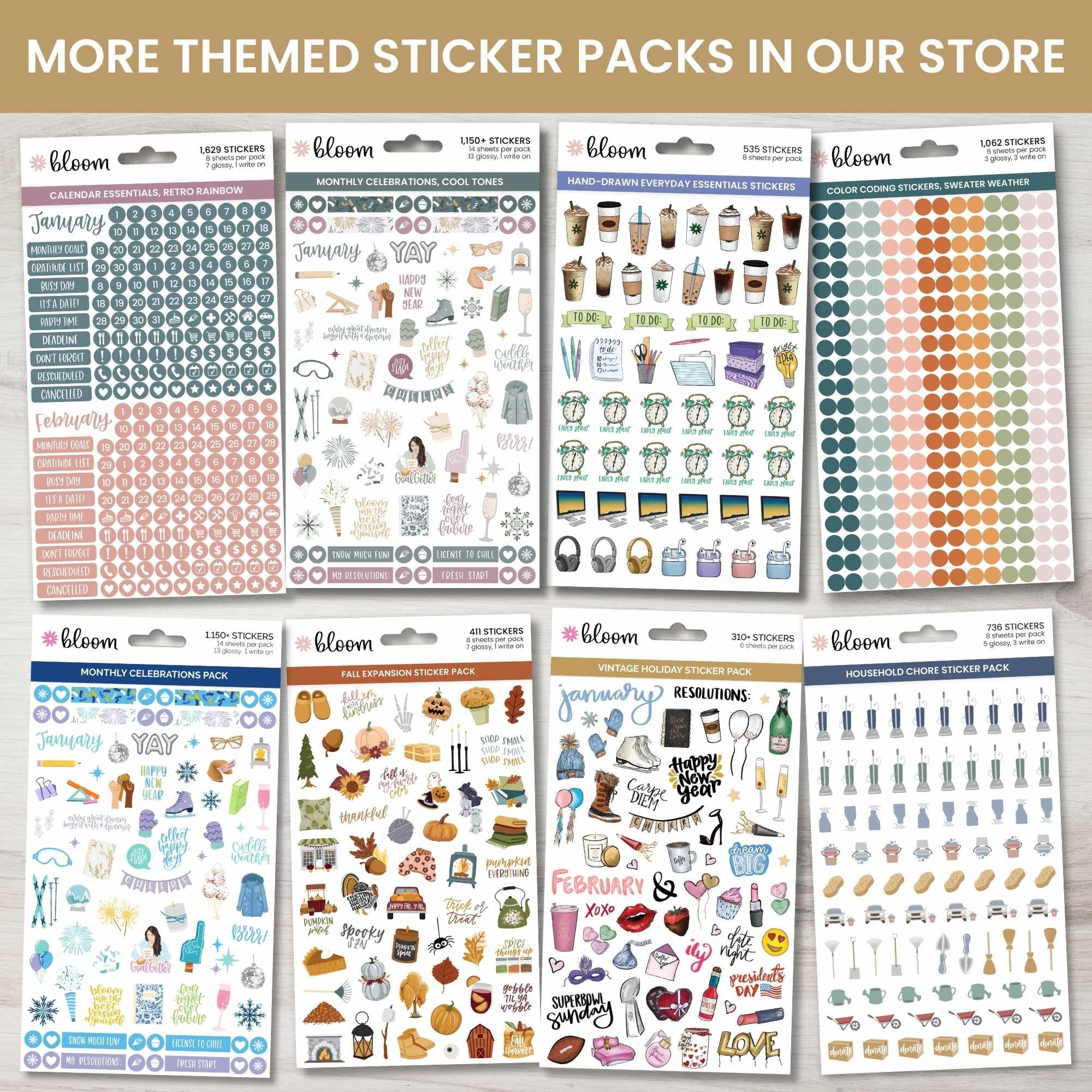 Holiday Sticker Sheets for Planners - Over 310 Stickers! -7