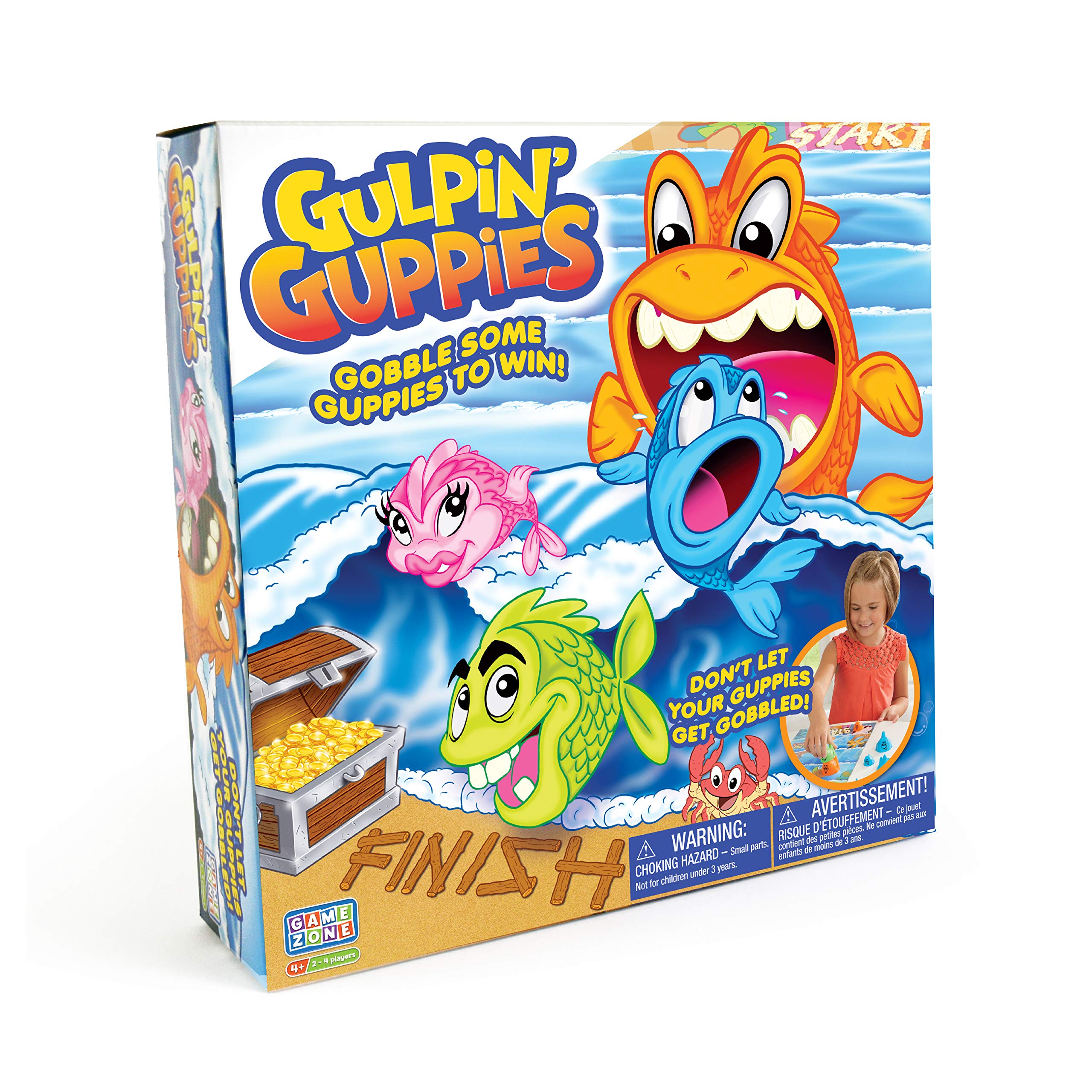 Game Zone Gulpin’ Guppies Tabletop Action Game; Multiplayer for up to 4 Children Ages 4 and Older