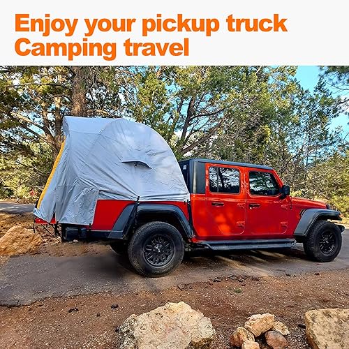 Miniatura 6 de Pickup Jeep Truck Bed Tent, Tacoma Bed Tent, Tacoma Tent for 2 Person, Waterproof PU2000mm Double Layer with Rainfly, Full-Size Compact