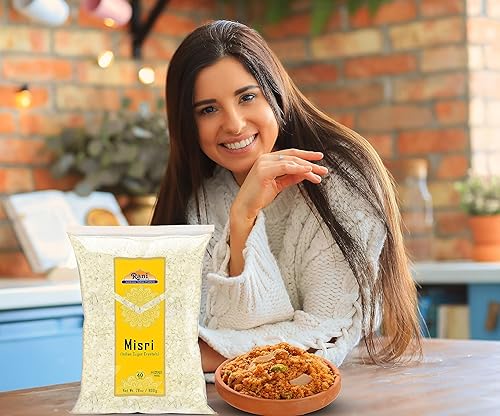 Miniatura 38 de Rani Misri (cristales de azúcar indios) 7 oz (200 g) ~ Todo natural Apto para gluten Sin colores Vegano Kosher Origen indio