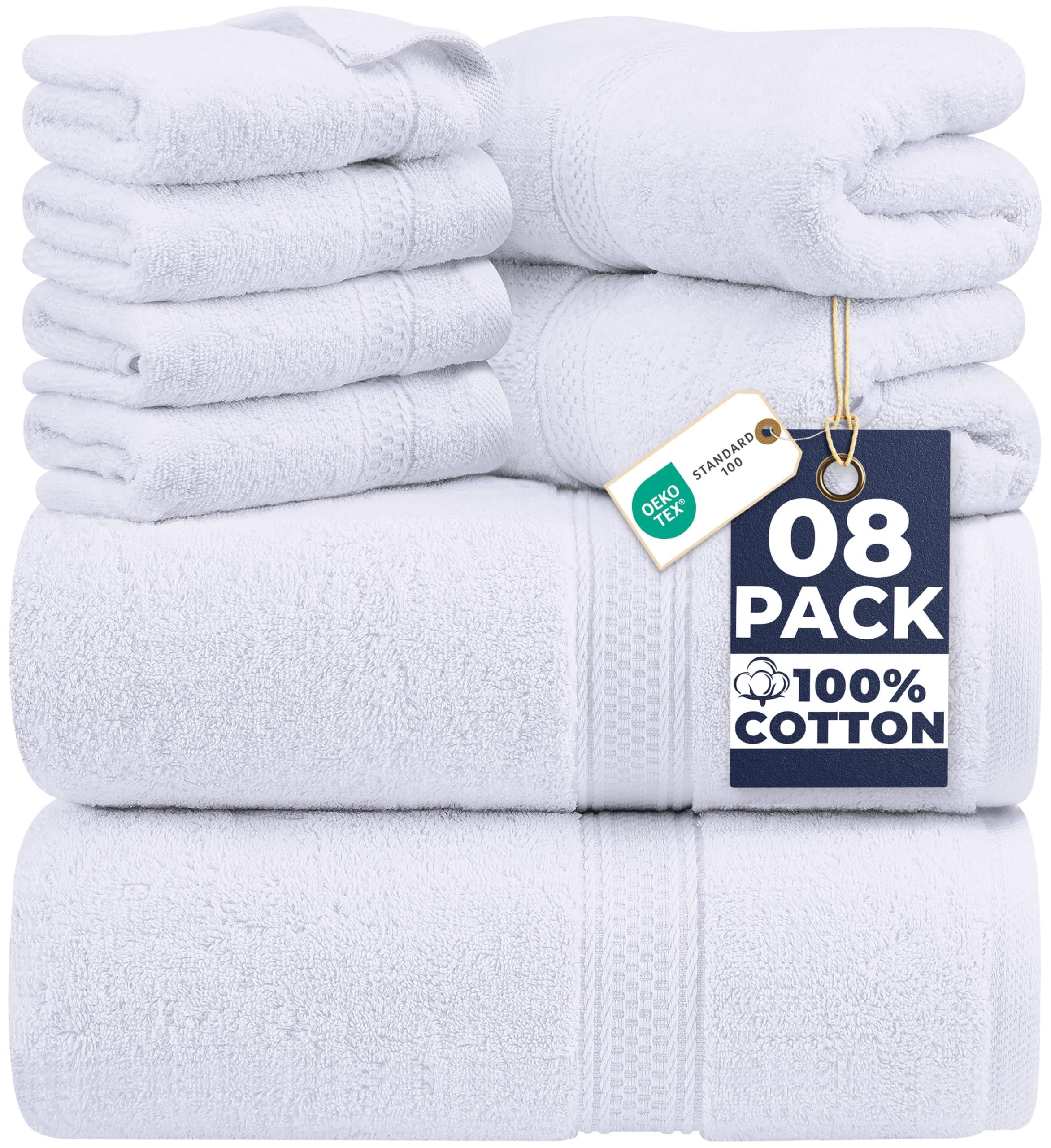 Utopia Towels 8 Piece Luxury Towel Set