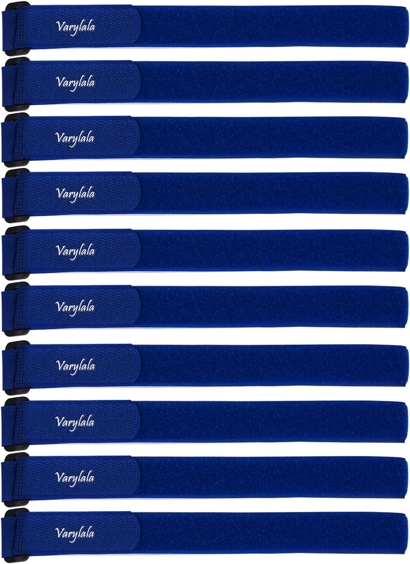 Versatile Hook and Loop Securing Straps Tie Downs Fastening Cable Straps (1''x24'') - (Blue)