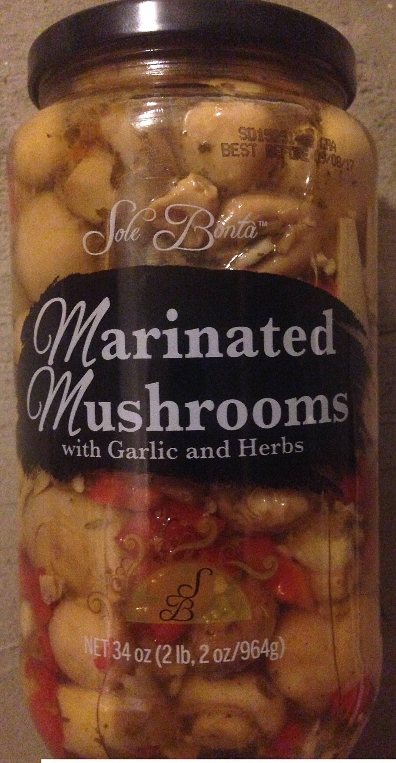 Marinated Mushrooms With Garlic & Herbs Sole Bonta 34 oz
