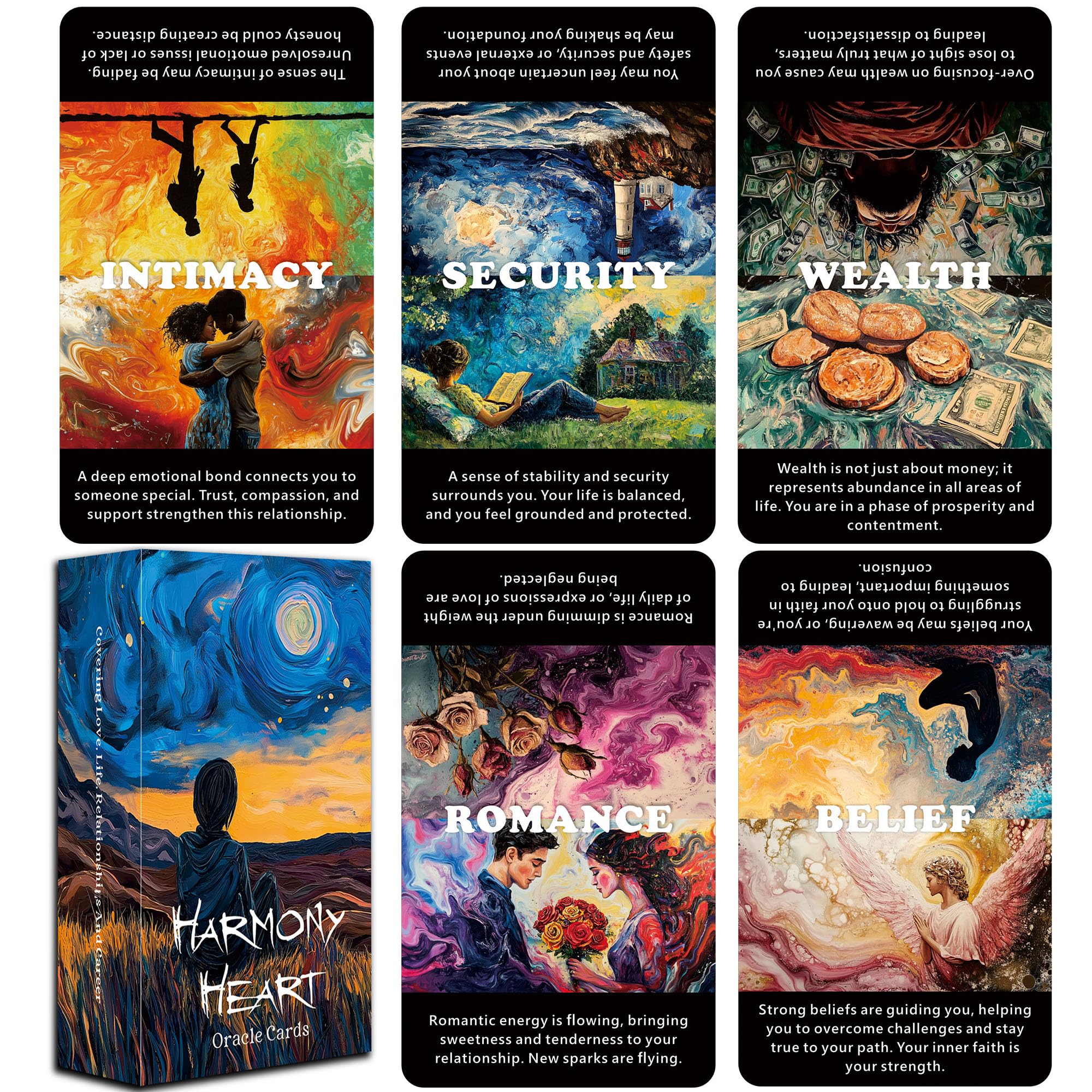 DPEHAKMK Life Situations Oracle Cards, Love and Spiritual Growth Oracle Cards for Beginners, Relationships Oracle Deck, Healing Oracle Deck for Spiritual Development