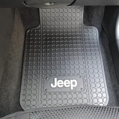 Miniatura 6 de Jeep alfombras de goma para asientos delanteros y traseros con logo para SUV - 4 piezas