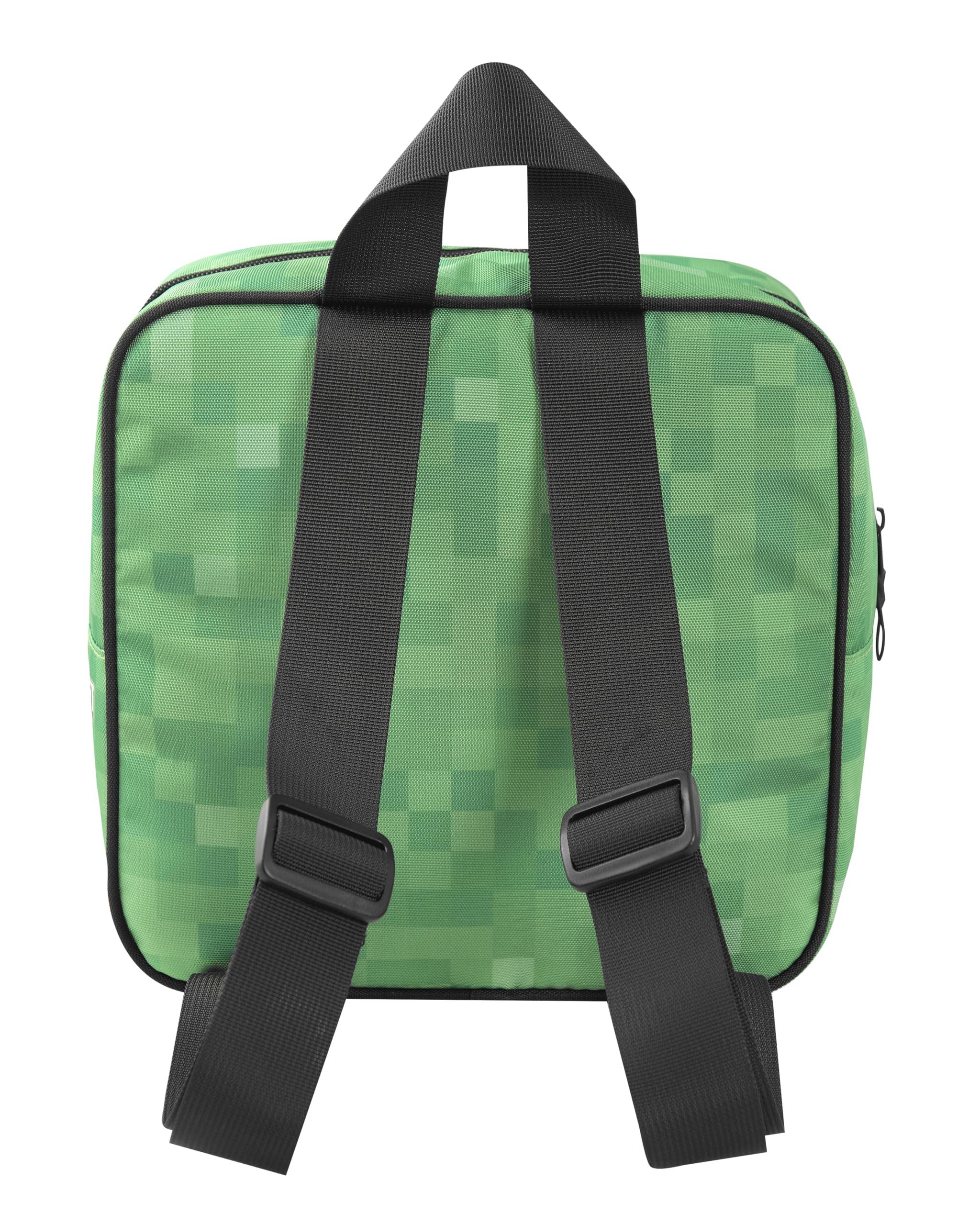 MINECRAFT - Mini Zainetto Con Spallacci Imbottiti E Regolabili, Vano E Tasca Frontale Con Zip - Zainetto Asilo, Cm 26x26hx11 - Verde