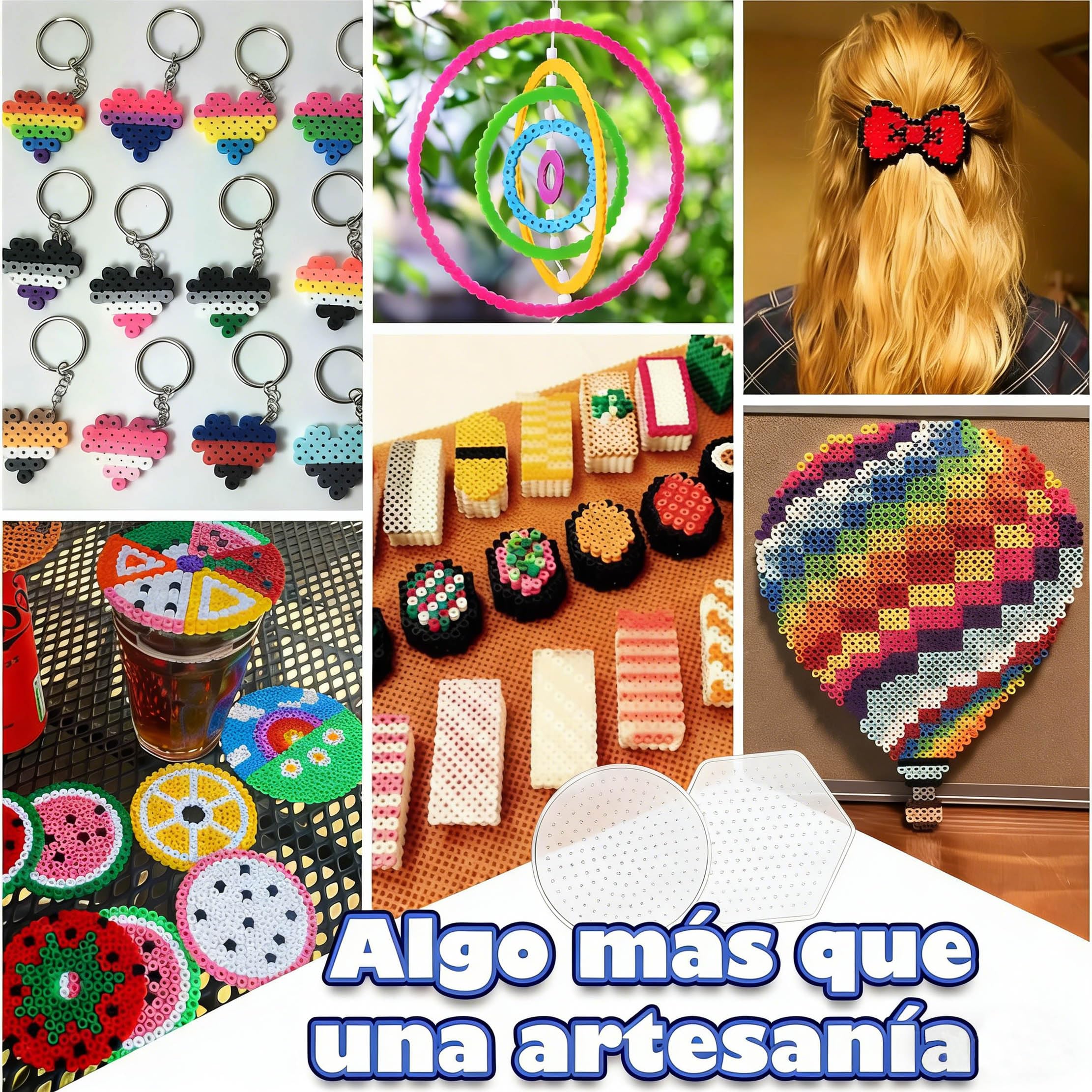 29000 Piezas Cuentas para Planchar 2.6mm, 72 Colores 70 Patrones, Kit Manualidades Hama Beads Mini para Niñas Niños Adultos, Set Completo con Papel de Planchar y Plantillas, Regalo Cumpleaños