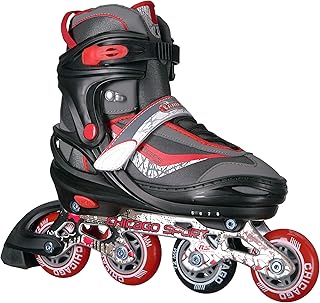 Chicago Skates Adjustable Red Inline Skates - Youth Medium (Adjusts Sizes 1-4)