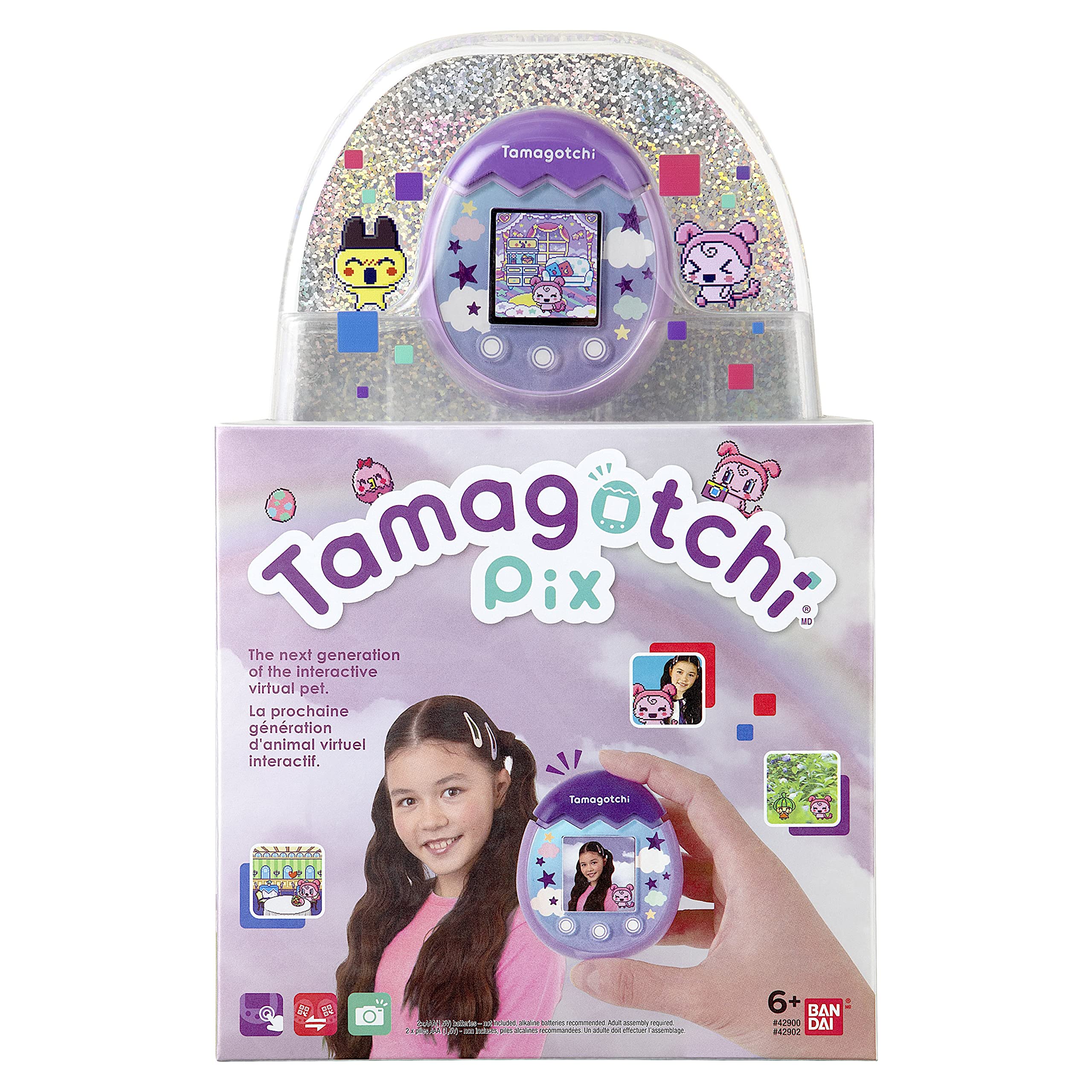 Tamagotchi Pix Sky Purple (Bandai) – ROLKO tech