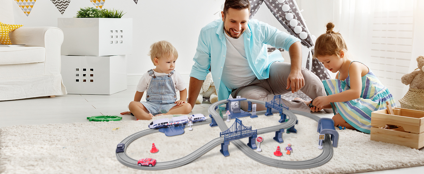 Treno Elettrico Telecomandato Per Bambini – Modello Realistico Con Telecomando, Colore Bianco