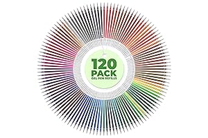 120 Gel Pen Refills for Glitter and Pastel Drawings