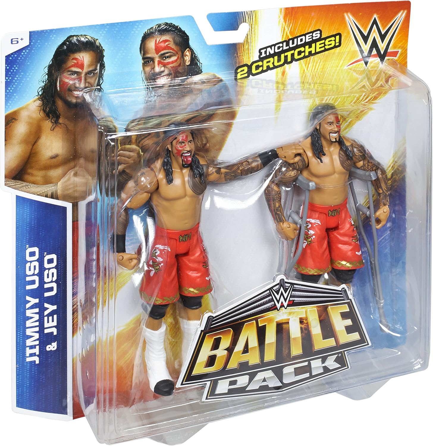 WWE Battle Pack Series #32 - Jimmy USO vs. Jey USO Action Figure (2-Pack)