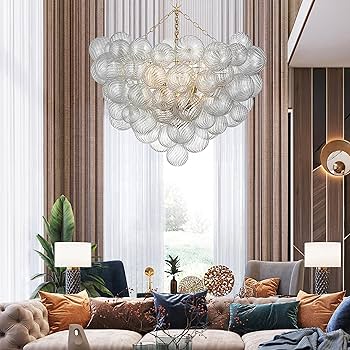 Bubble large Gold シャンデリア YUYI Modern Chandelier 36 in. 10-Light Gold Bubble