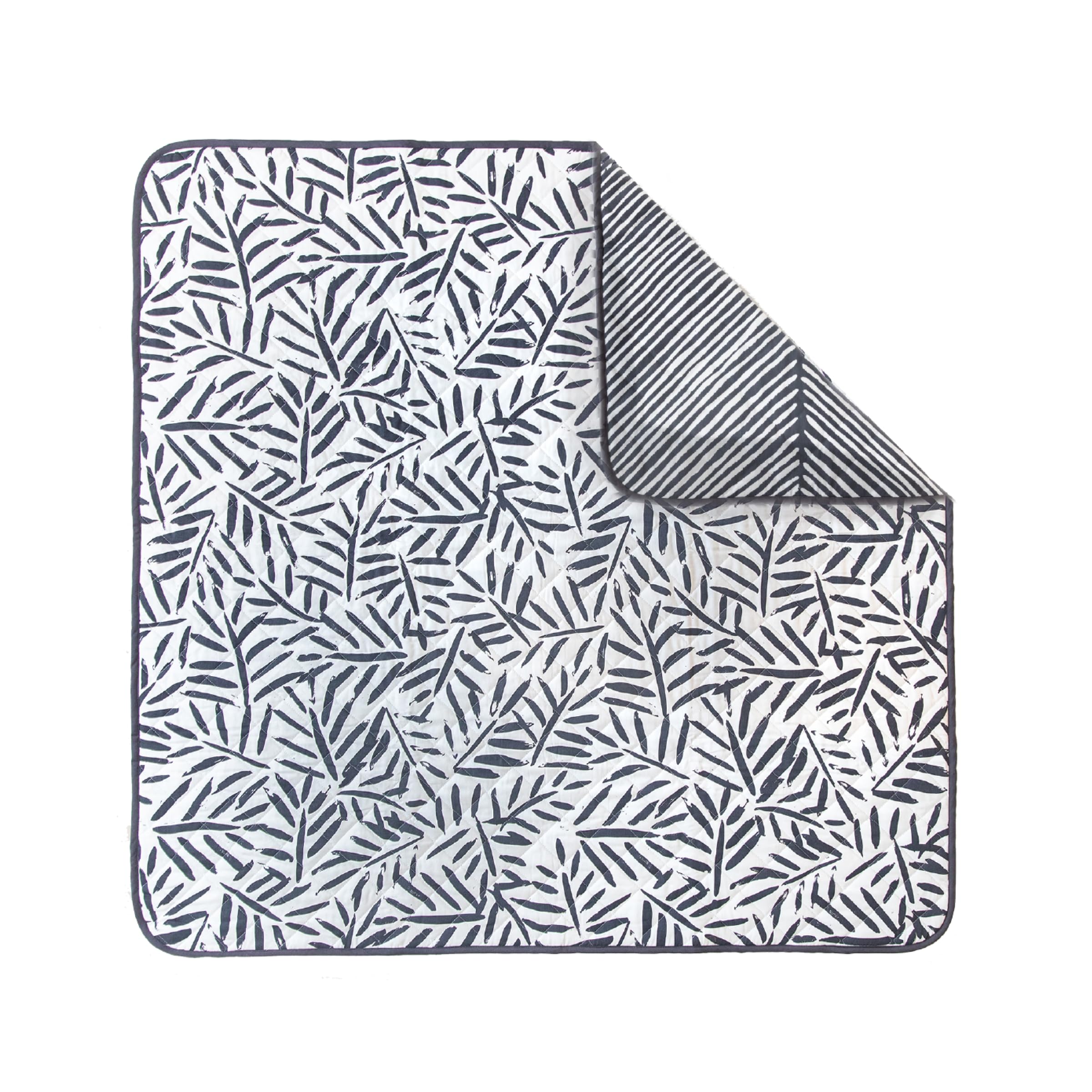 Toddlekind Krabbelmatte für draußen & drinnen, wasserabweisend & tragbar, Picknickdecke für Babys aus Bio-Baumwolle, windelfreies Spielen, 120 × 120 cm, Anchor
