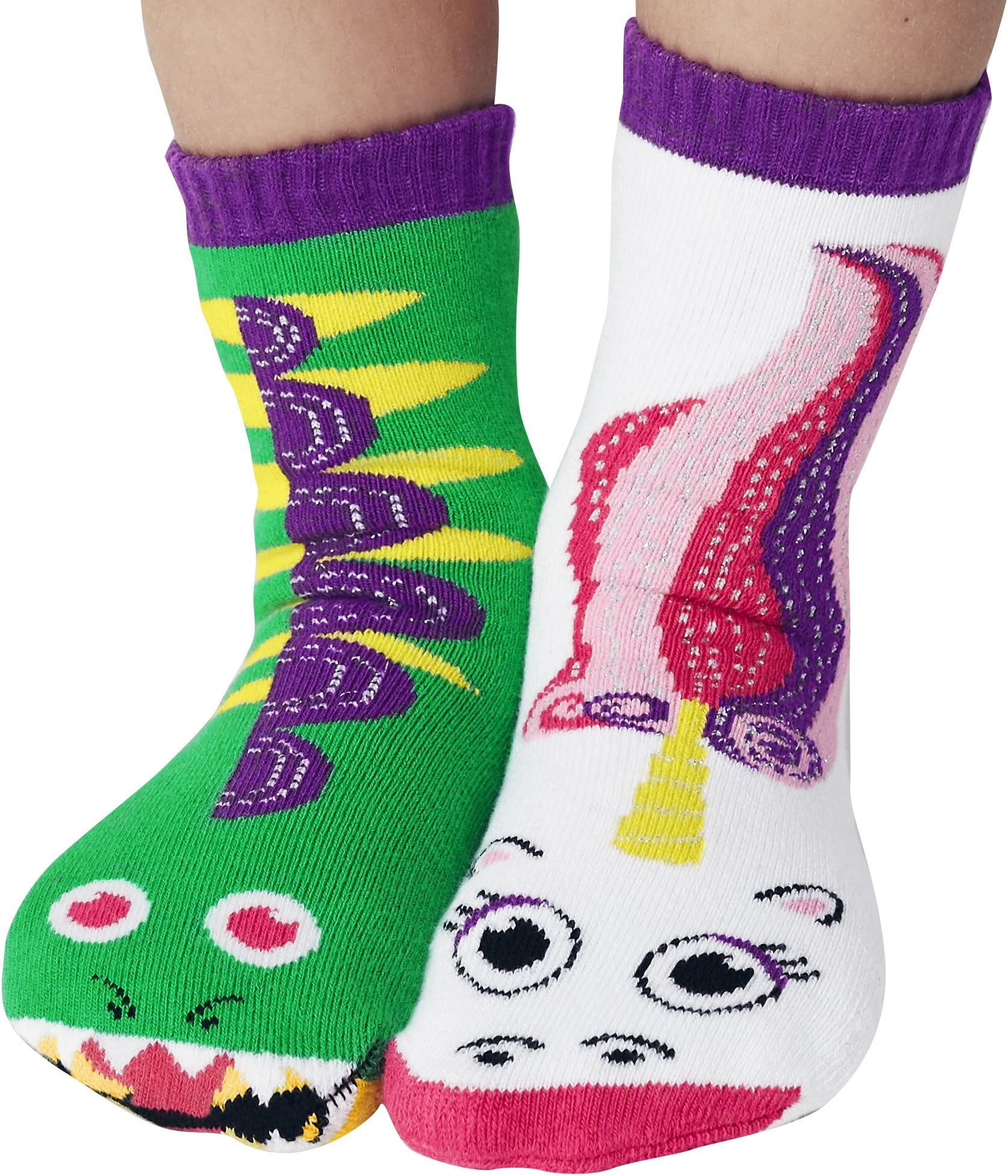 PalsCool Outdoor Mismatched Animals Kids Socks, Durable & Cozy Pairs for Boys and Girls, Funny, Crazy, & Funky, 1 Pair