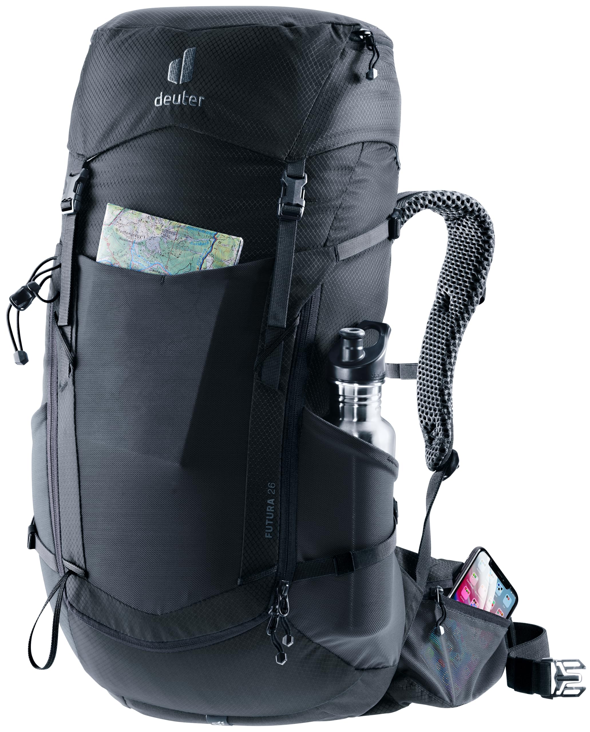 deuter Futura 26 Zaino da trekking con schienale in rete e copertura antipioggia