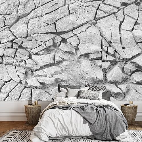wall26 Adhesivo removible de paredmural de pared gris oscuro ladrillo de piedra patrón de pared formas abstractas, arte digital, arte moderno,