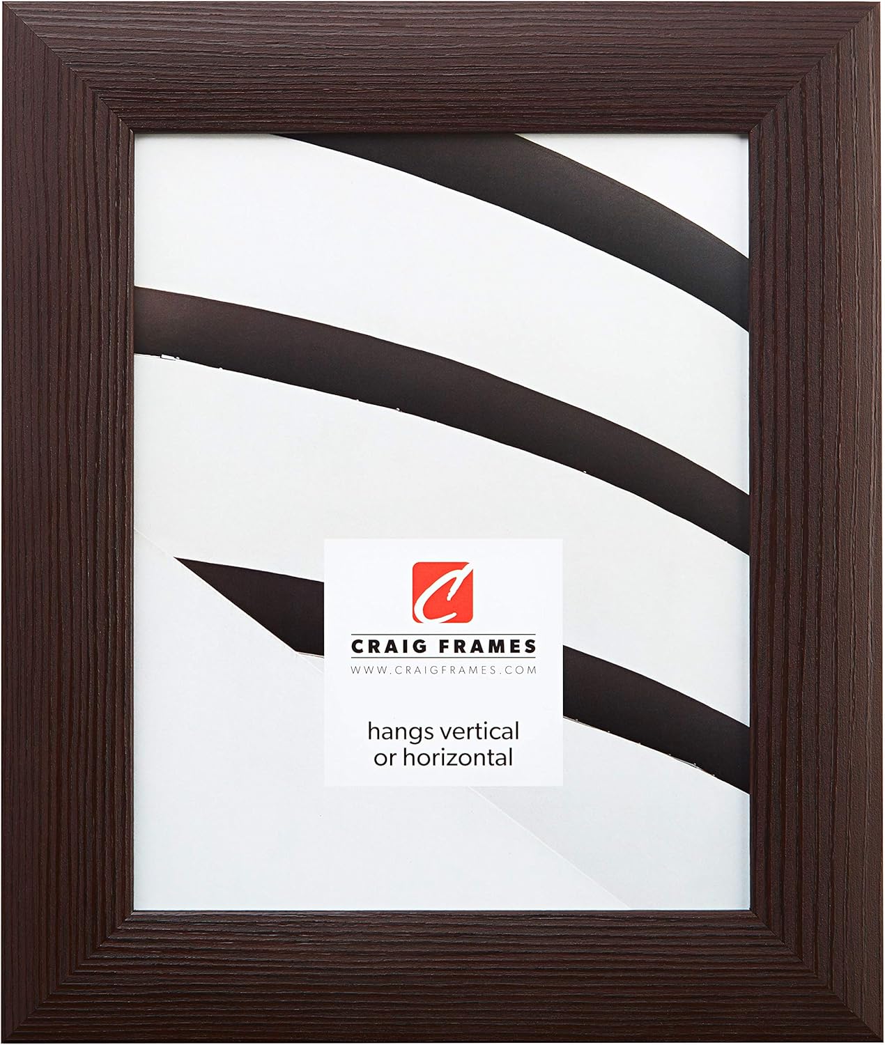 Craig Frames Contemporary Wide, 19x25 Picture Frame, Melinga Brown Oak