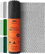 MaPorch Plastic Wire Mesh Fence - Black, 15.71