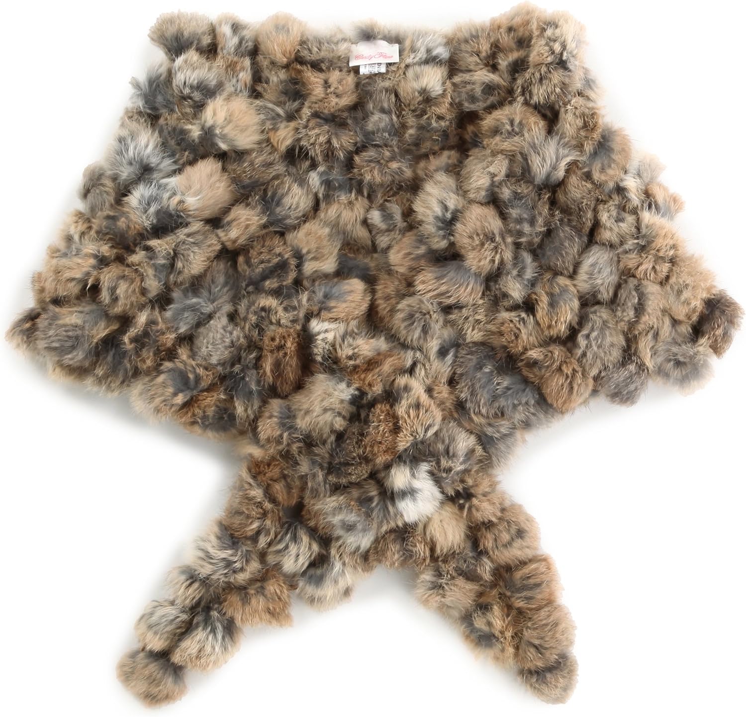 [ムーンバット] キャンディフロート ラビット ファー ポンポン ケープ