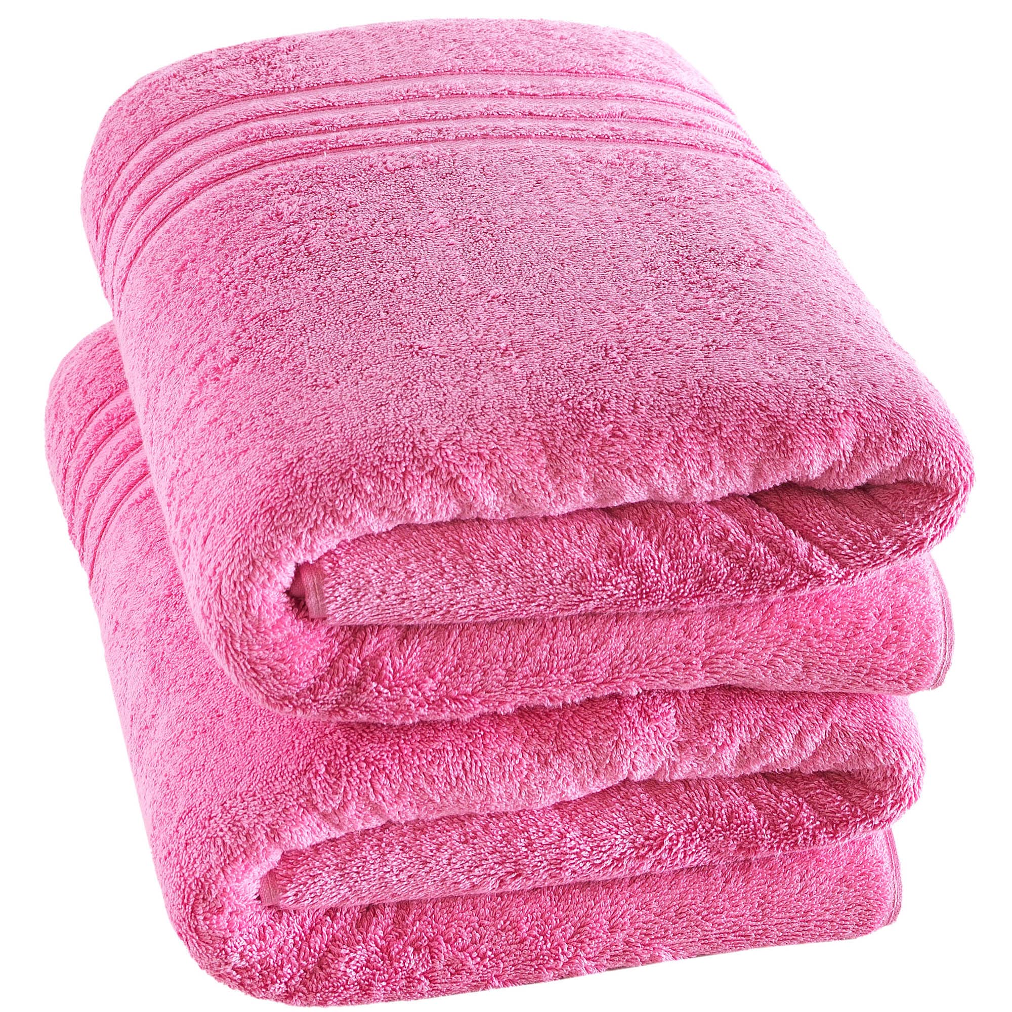 Hawmam Linen Bath Sheets Extra Large, Turkish Cotton, 2 Pack, Pink