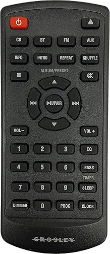 Vista 22 de Crosley CR3501A-WA Fleetwood Bluetooth FM Radio reloj y reproductor de CD, nogal