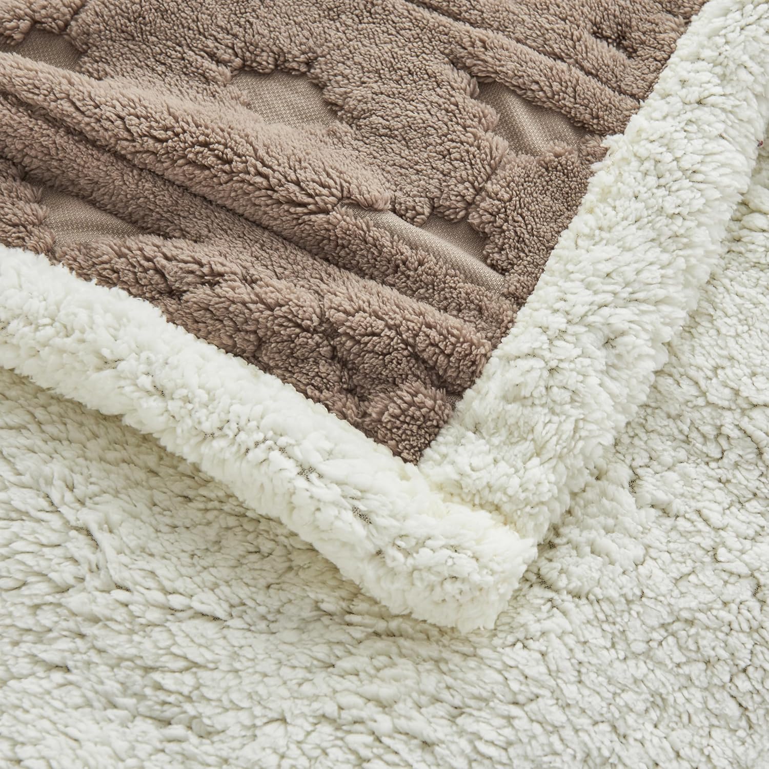 LEVINIS Boho Sherpa Fleece Blanket 80'' × 90'', Ultra Soft Aztec Queen Blankets for All Season, Cozy Plush Bohemian Throw Blanket for Bed/Couch/Sofa/Office/Camping, Coffee - Image 6