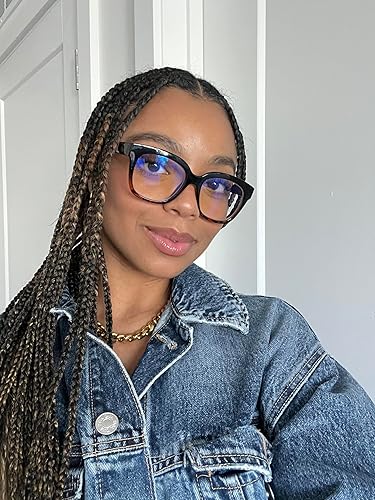 Miniatura 10 de DIFF Reading glasses blue light blocking, Lightweight Oversized Readers Ava Compliments Eyewear for Women, Tortoise Styles