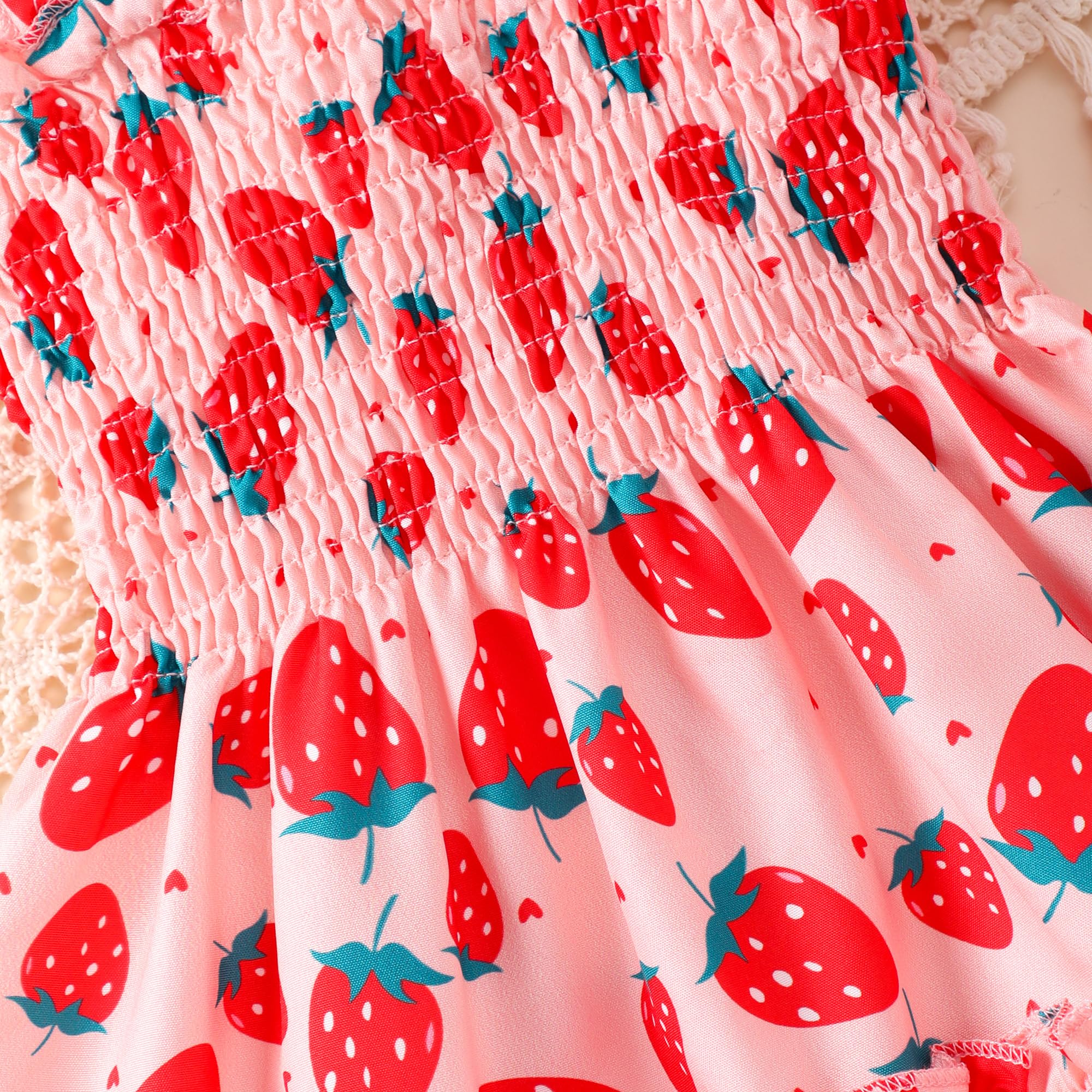 RETSUGO Vestiti per bambine con maniche svolazzanti, casual, per feste di compleanno, per bambini, prendisole estivo da 1 a 8 anni