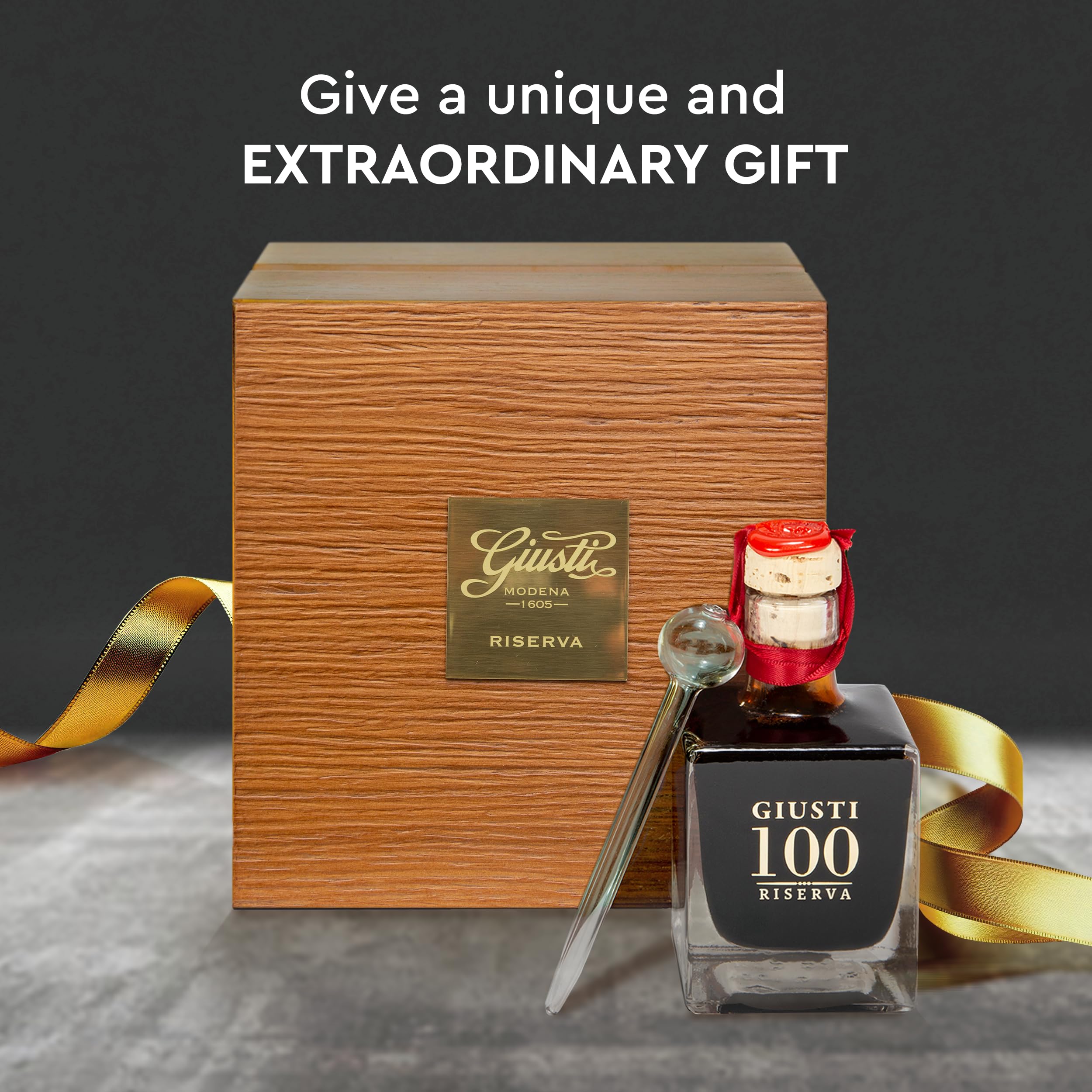 Balsamic Vinegar of Modena RESERVE 100 - Case Wooden - 100 ml