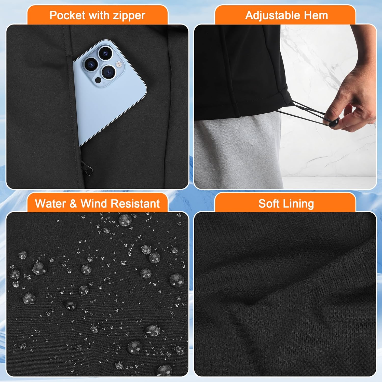 Heated Vest for Men with Battery Pack Included, Water & Wind Resistance Softshell Electric Vest for Hunting Hiking - Image 6