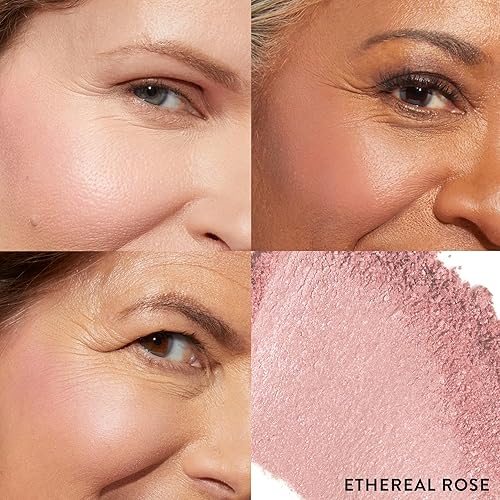 Miniatura 2 de LAURA GELLER NEW YORK Blush-n-Brighten - Rubor horneado marmoleado - Tono Ethereal Rose (rosa etérea), acabado natural ligero cremoso