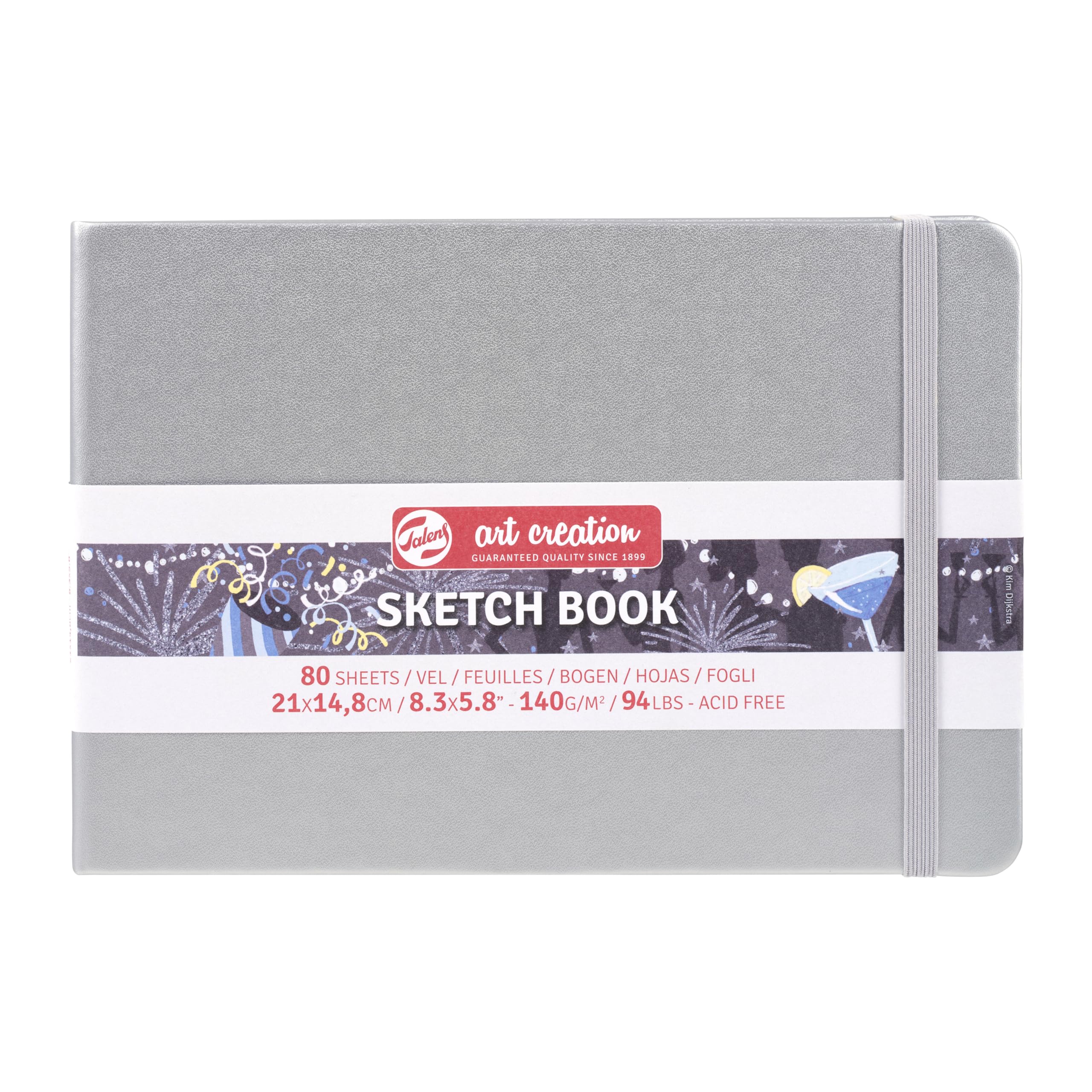 Talens Art Creation Sketchbook 80 Sheets, 21 cm x 15 cm, Shiny Silver