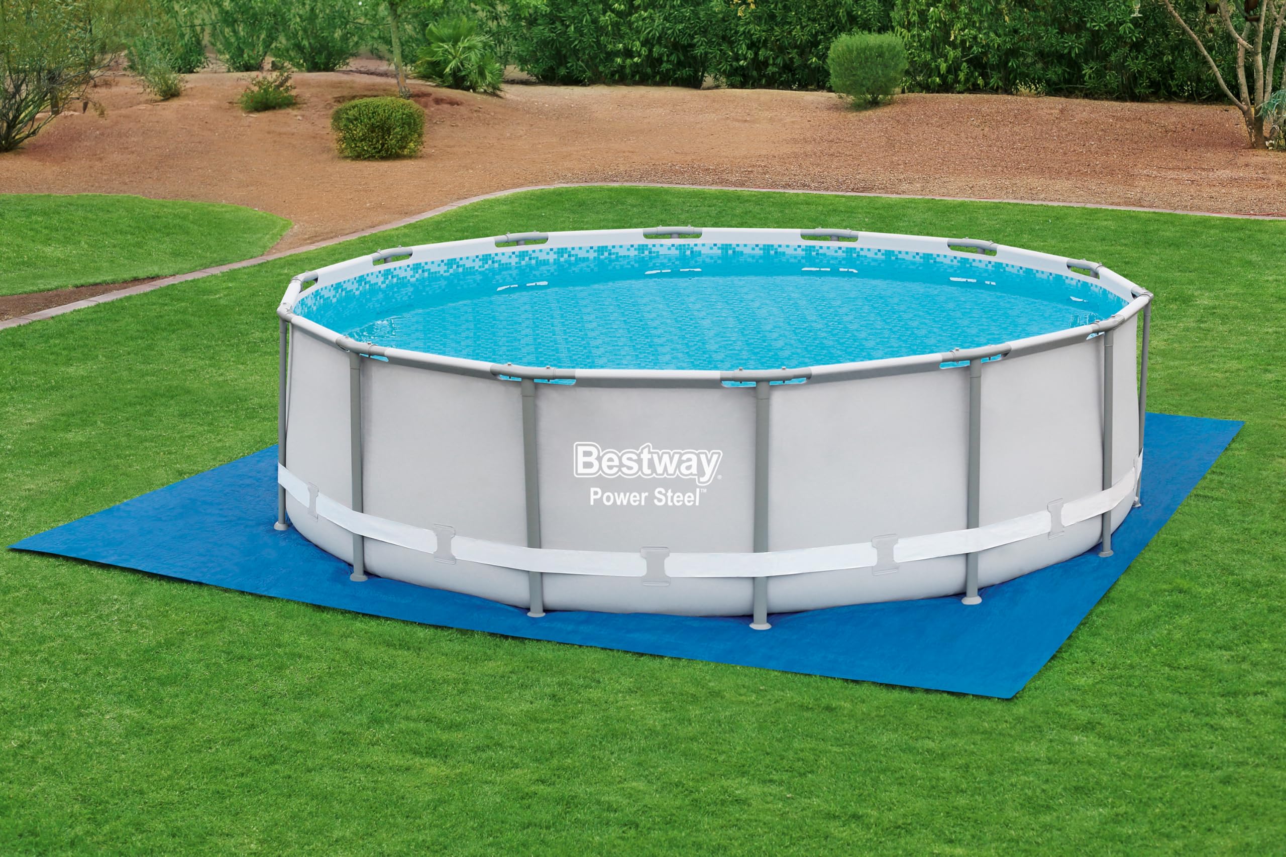 Bestway | Tkanina ochronna do basenów naziemnych i spa z hydromasażem, 4,57 m, niebieska