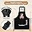 R HORSE Kid Apron and Chef Hat Set 2Pcs Adjustable Black My Kitchen Children Kitchen Apron, Dress up Role Play Chef Toy Funny Cooking Baking Painting and Training Kits for Kids Birthday Holiday Gift