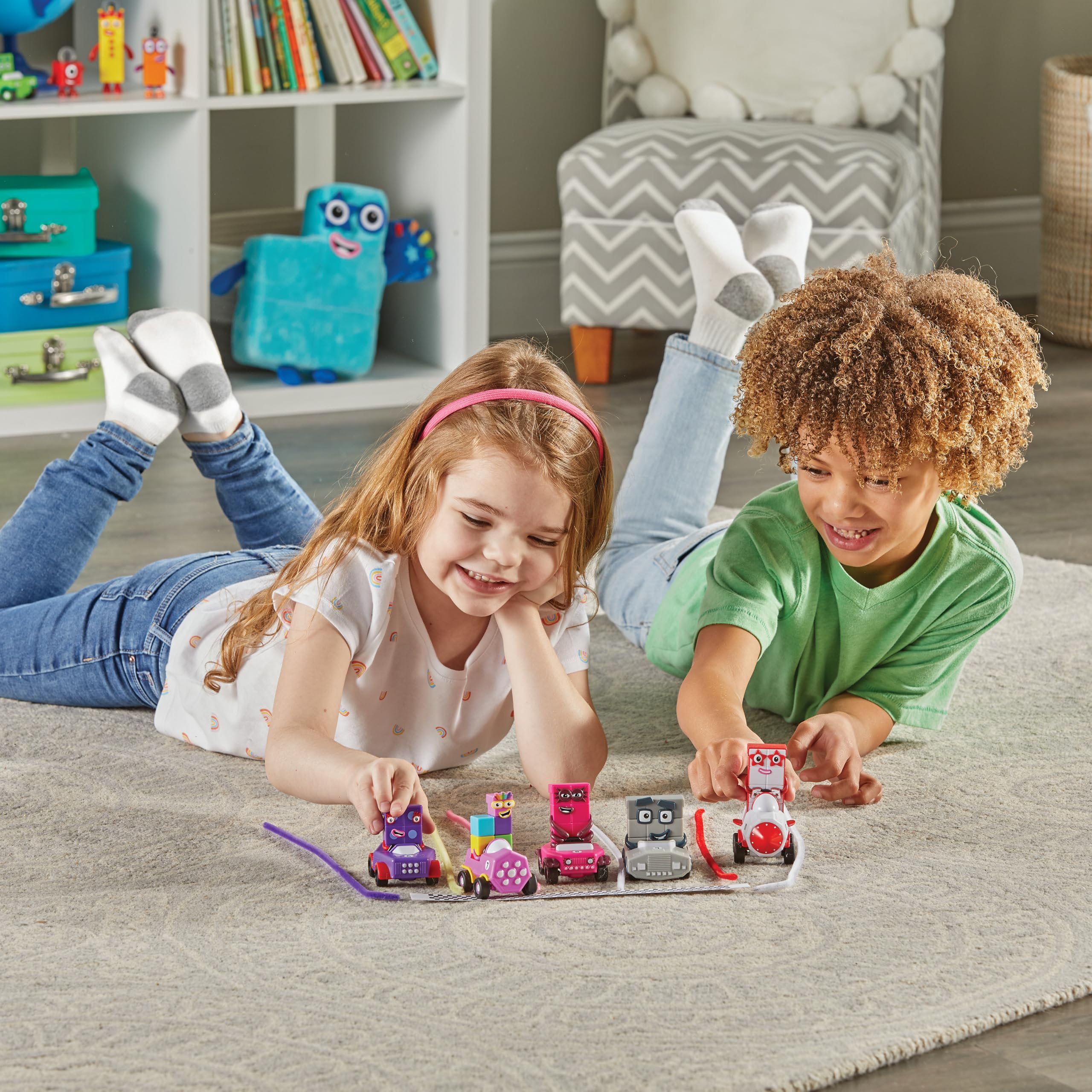 Learning Resources Vehículos Mini Numberblocks del Seis al Diez, a Partir de 3 años, para Aprender números y Formas