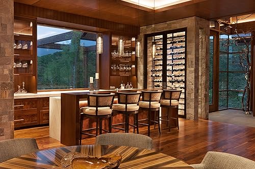 Miniatura 3 de VintageView Serie W - Estante de vino montado en la pared en fila de presentación (9 botellas, níquel cepillado) elegante y moderno almacenamiento