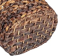 Vista 6 de Creative Co-Op Bankuan - Cesta de papel higiénico con mango de madera, color marrón