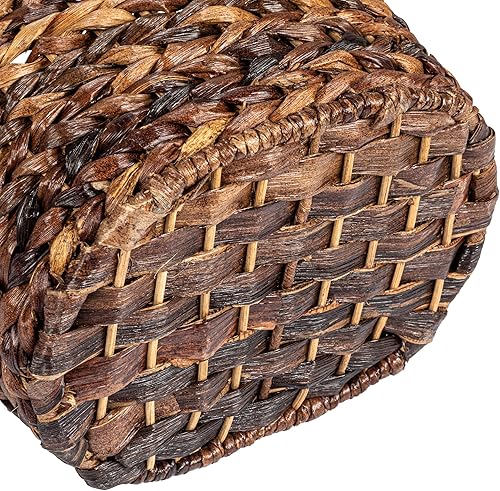 Miniatura 6 de Creative Co-Op Bankuan - Cesta de papel higiénico con mango de madera, color marrón