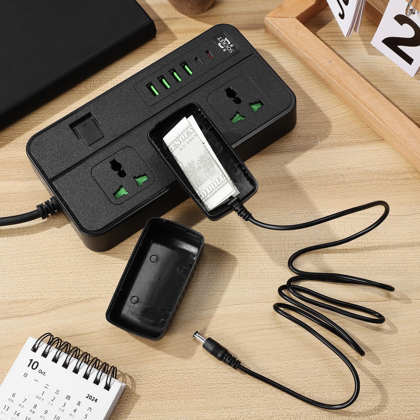 Yaztauho Geheimfach Als Ladegerät - Tragbarer Safe Für Bargeld & Wertsachen