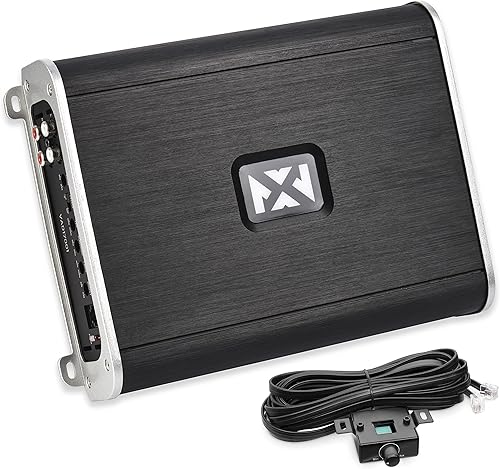 NVX VAD17001 - Amplificador con control remoto de graves de 1700W RMS Clase D monobloque para automóviles, embarcaciones y deportes de motor