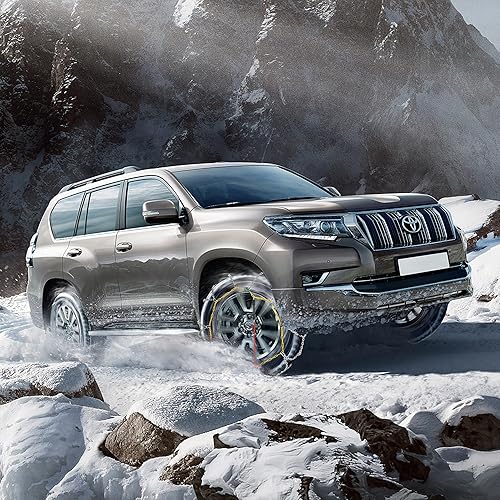 Miniatura 8 de Cadenas de nieve, resistentes al desgaste, de acero de alto carbono, antideslizantes, para automóviles de pasajeros, camionetas y SUV, juego de 2