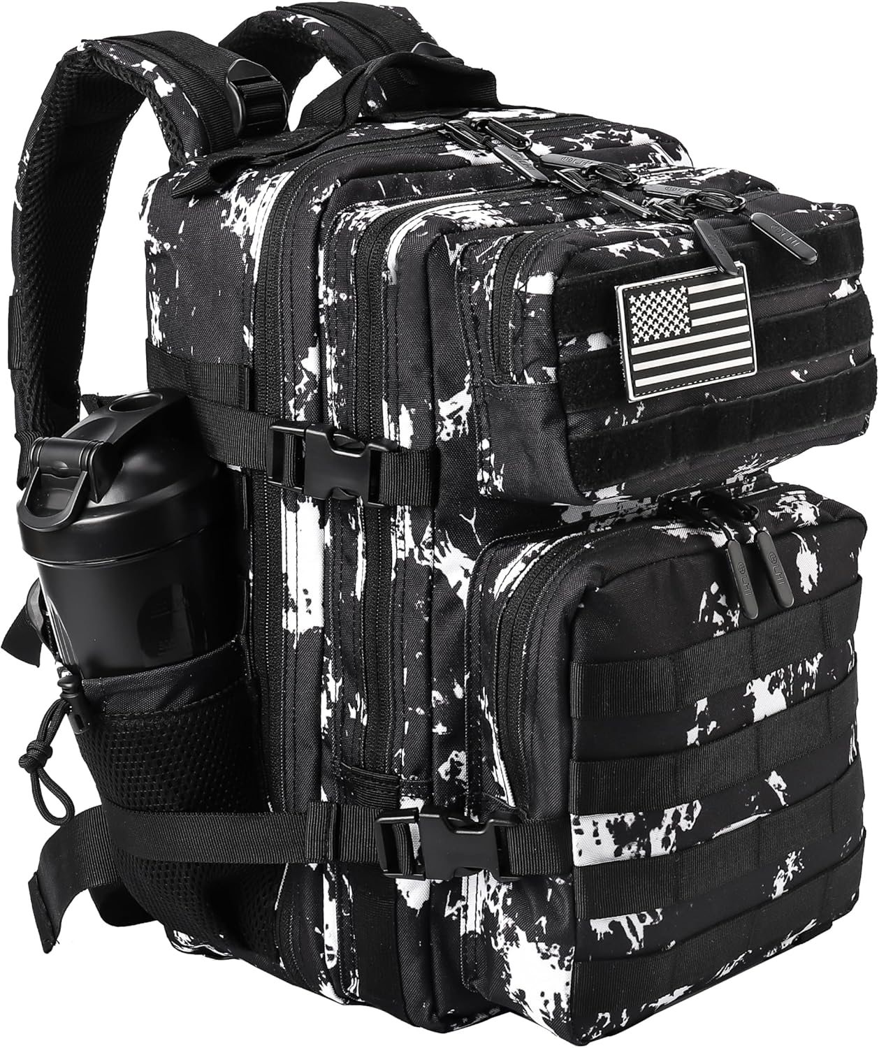 LHI Tactical Military Backpack for Men and Women 25L/35L Army Assault Pack Bag Small Rucksack with Bottle Holder