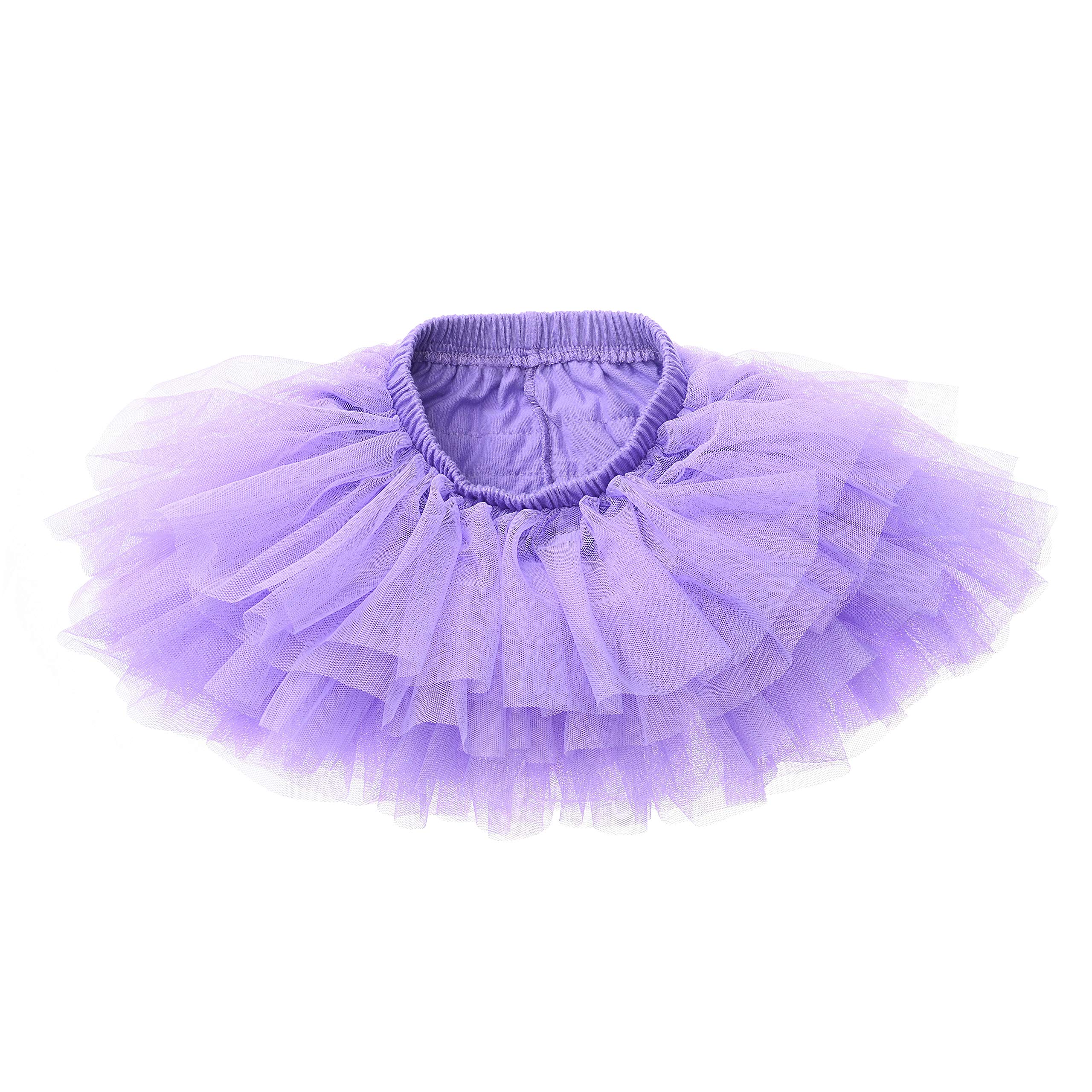 Falda tutú para bebé niña niño 6 capas Tulle faldas 1-8T - morado - 3-4 años