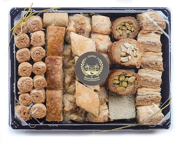 1kg Assorted Baklawa Baklava Home Made Recipe Freshly Baked and Shipped UK, Chateau de Mediterranean