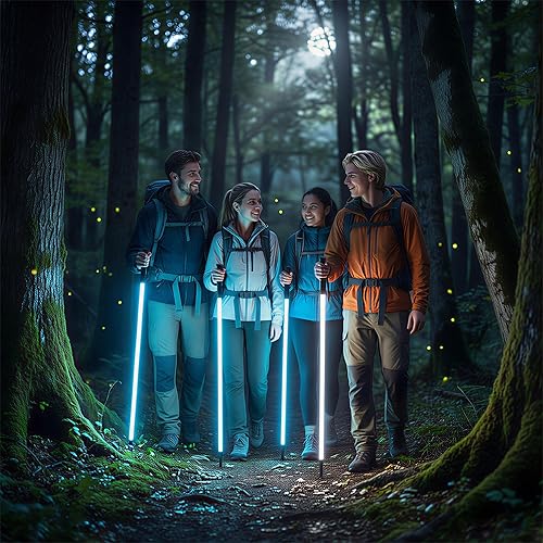 Miniatura 7 de Ilumina tu sendero bastón de seguridad LED premium  Aluminio de grado aeroespacial y PC duradero, IP55 impermeable para senderismo nocturno y