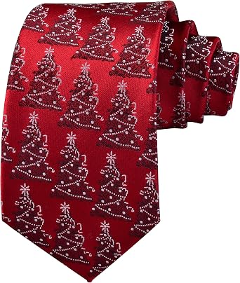 Branduce Christmas Tie for Men Holiday Season Party Festival Necktie